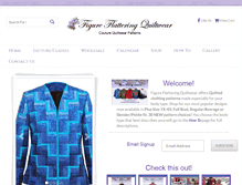 Tablet Screenshot of figureflatteringquiltwear.com